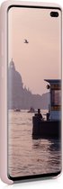 kwmobile telefoonhoesje voor Samsung Galaxy S10 Plus / S10+ - Hoesje met siliconen coating - Smartphone case in mat oudroze