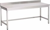 Gastro-Inox RVS werktafel met achteropstand, zonder onderblad, 800(l)x700(d)x850(h)mm, zelfmontage