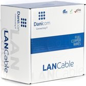 DANICOM CAT6 FTP 100 meter internetkabel op rol soepel -  PVC (Fca) - netwerkkabel
