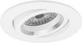 Spot Armatuur GU10 - Proma Aerony Pro - GU10 Inbouwspot - Rond - Wit - Aluminium - Kantelbaar - Ø82mm