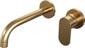 Brauer Gold Edition inbouw wastafelkraan - hendel 3 - geborsteld goud PVD