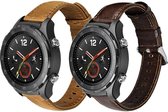 Huawei Watch GT bandje leer - donkerbruin - 42mm