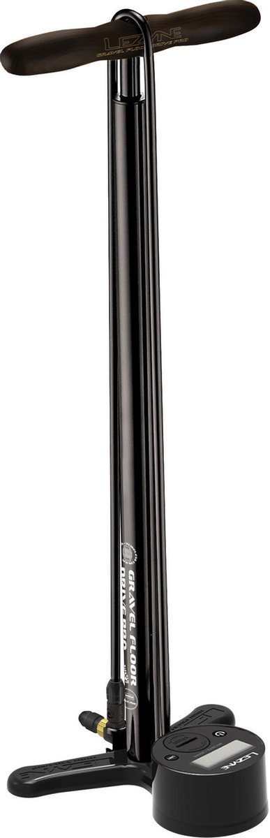 Lezyne Gravel Digital Drive Pro - Vloerpomp - Fietspomp - 3.5 Inch digitale meter - Tot 6.9 bar - Presta & Schrader ventielen - Composite Matrix - Zwart