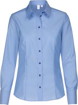 Seidensticker dames blouse regular fit - blauw - Maat: 54