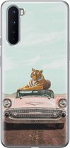 OnePlus Nord hoesje - Chill tijger - OnePlus Nord case - Soft Case Telefoonhoesje - Multi