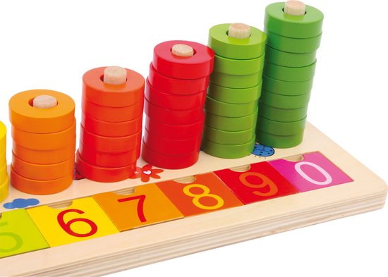 Abaque en bois "calculer" - Apprenez à compter avec des anneaux en bois -  jouets en... | bol