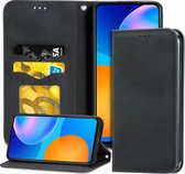 Voor Huawei P smart 2021 Retro Skin Feel Business Magnetische Horizontale Flip Leren Case (Zwart)
