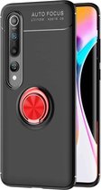 Voor Geschikt voor Xiaomi Mi 10/10 Pro metalen ringhouder 360 graden roterende TPU-hoes (zwart + rood)