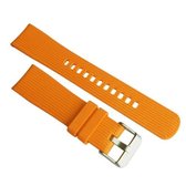 Horlogeband met verticale korrel voor Galaxy Watch 46 mm (oranje)