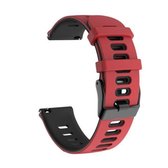 22 mm voor Huawei Watch GT2e 46 mm siliconen polsband (rood + zwart) (rood + zwart)