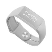 Voor Fitbit Charge 3 22 mm effen kleur siliconen band A (grijs)