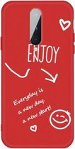 Voor OnePlus 8 Enjoy Smiley Heart Pattern schokbestendig TPU-hoesje (rood)