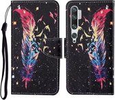 Voor Xiaomi Mi Note 10 / Note 10 Pro Gekleurde Tekening Patroon Horizontale Flip Leren Case met Houder & Kaartsleuven & Portemonnee & Lanyard (Veer)