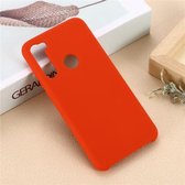 Voor Xiaomi Redmi Note 8 effen kleur vloeibare siliconen schokbestendige dekking beschermhoes (rood)