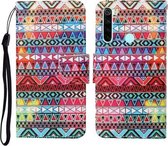 Voor Xiaomi Redmi Note 8 Gekleurde Tekening Patroon Horizontale Flip Leren Case met Houder & Kaartsleuven & Portemonnee & Lanyard (Tribal Etnische Stijl)