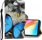 Voor Vivo Y91 / Y95 / Y91i 3D Gekleurde Tekening Horizontale Flip PU Leren Case met Houder & Kaartsleuven & Portemonnee (Een Vlinder)