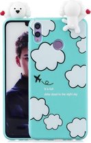 Voor Huawei Honor 8X schokbestendige cartoon TPU beschermhoes (wolken)