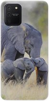 ADEL Siliconen Back Cover Softcase Hoesje voor Samsung Galaxy S10 Lite - Olifant Familie