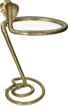Lux - bijzettafel slang - goud - aluminium - 50x42x70