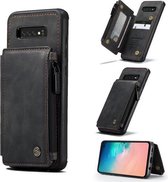 Voor Samsung Galaxy S10 CaseMe C20 multifunctionele pc + TPU beschermhoes met houder & kaartsleuf & portemonnee (zwart)