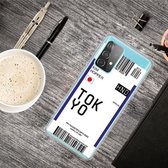 Voor Samsung Galaxy A32 5G Instapkaart Serie TPU Telefoon Beschermhoes (Vlag Tokyo)