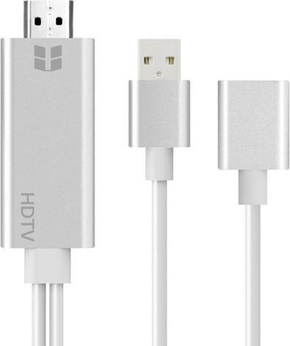 Onten 7562 USB Female naar HDMI-telefoon naar HDTV-adapterkabel voor iPhone / Android