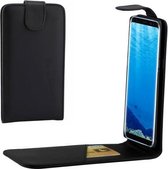 Voor Galaxy S8 + / G955 verticale flip lederen tas met kaartsleuf (zwart)