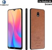 Voor Geschikt voor Xiaomi RedMi 8A PINWUYO Pin Rui-serie Klassiek leer, PC + TPU + PU-leer Waterdicht en anti-val All-inclusive beschermende schaal (bruin)