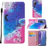 Voor Samsung Galaxy Note20 / 5G Cross Texture Painting Pattern Horizontale Flip Leather Case met Houder & Kaartsleuven & Portemonnee & Lanyard (Love Universe)
