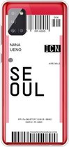 Voor Samsung Galaxy A51 4G Boarding Pass Series TPU telefoon beschermhoes (Seoul)