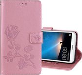 Voor Huawei Mate 10 Lite Rose Reliëf Horizontale Flip Milieu PU lederen tas met houder & kaartsleuven & portemonnee (rose goud)