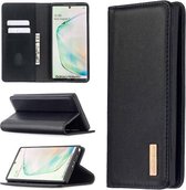 Voor Samsung Galaxy Note10 + 2 in 1 Afneembare Magnetische Horizontale Flip Lederen Case met Houder & Kaartsleuven & Portemonnee (Zwart)