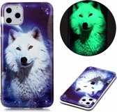 Voor iPhone 11 Pro Max Luminous TPU zachte beschermhoes (Starry Sky Wolf)