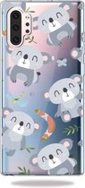 Mode Zachte TPU Case 3D Cartoon Transparante Zachte Siliconen Cover Telefoon Gevallen Voor Galaxy Note10 + (Koala)