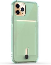 Voor iPhone 11 schokbestendige TPU-beschermhoes met kaartsleuf (groen)