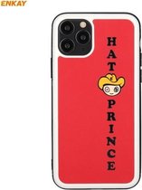 Voor iPhone 11 Pro Hat-Prince ENKAY ENK-PC047 Cartoon-serie PU-leer + pc Harde slanke hoes Schokbestendige hoes (rood)