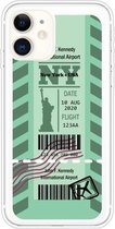 Voor iPhone 11 Boarding Pass Series TPU telefoon beschermhoes (Green New York)