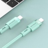 JOYROOM S-1230N9 3A Type-C / USB-C naar Type-C / USB-C Vloeibare siliconen snellaadgegevenskabel, lengte: 1,2 m (lichtgroen)