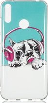 Koptelefoon Puppy Pattern Noctilucent TPU Soft Case voor Huawei Y7 Pro (2019)
