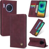 Voor Huawei Mate 30 POLA 008 Serie Retro Klassieke Magnetische Horizontale Flip Leren Case met Houder & Kaartsleuven (Rood)