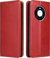 Voor Huawei Mate 40 Fierre Shann PU lederen textuur horizontale flip lederen tas met houder & kaartsleuven & portemonnee (rood)