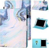 Voor 7 inch tablet universele gekleurde tekening stiksels horizontale flip lederen tas met houder & kaartsleuf (drijfzand)