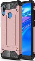 Huawei Y7 (2019) Hoesje - Mobigear - Outdoor Serie - Hard Kunststof Backcover - Roségoud - Hoesje Geschikt Voor Huawei Y7 (2019)