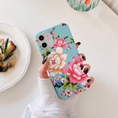 Schokbestendig TPU-beschermhoesje met bloem- en bladpatroon voor iPhone 11 Pro (1)