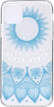 Stijlvol en mooi patroon TPU-valbeschermingshoes voor iPhone 11 Pro Max (blauw patroon)