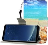 Voor Galaxy S8 Gekleurde tekening Horizontale flip lederen tas met houder & kaartsleuf & portemonnee (pentagram)