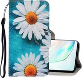 Voor Galaxy Note 10 3D Gekleurde Tekening Horizontale Flip PU Lederen Case met Houder & Kaartsleuven & Portemonnee (Chrysanthemum)