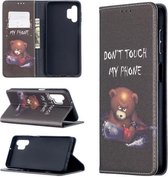 Voor Samsung Galaxy A32 5G Gekleurde Tekening Patroon Onzichtbare Magnetische Horizontale Flip PU Lederen Case met Houder & Kaartsleuven & Portemonnee (Beer)