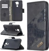 Voor Xiaomi Redmi Note 9 Bijpassende Kleur Krokodil Textuur Horizontale Flip PU Lederen Case met Portemonnee & Houder & Kaartsleuven (Zwart)