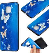 Voor Xiaomi Redmi Note 9 Pro Max TPU zachte beschermhoes met reliëfpatroon (gouden vlinder)